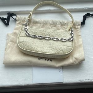 New cream BY FAR mini bag